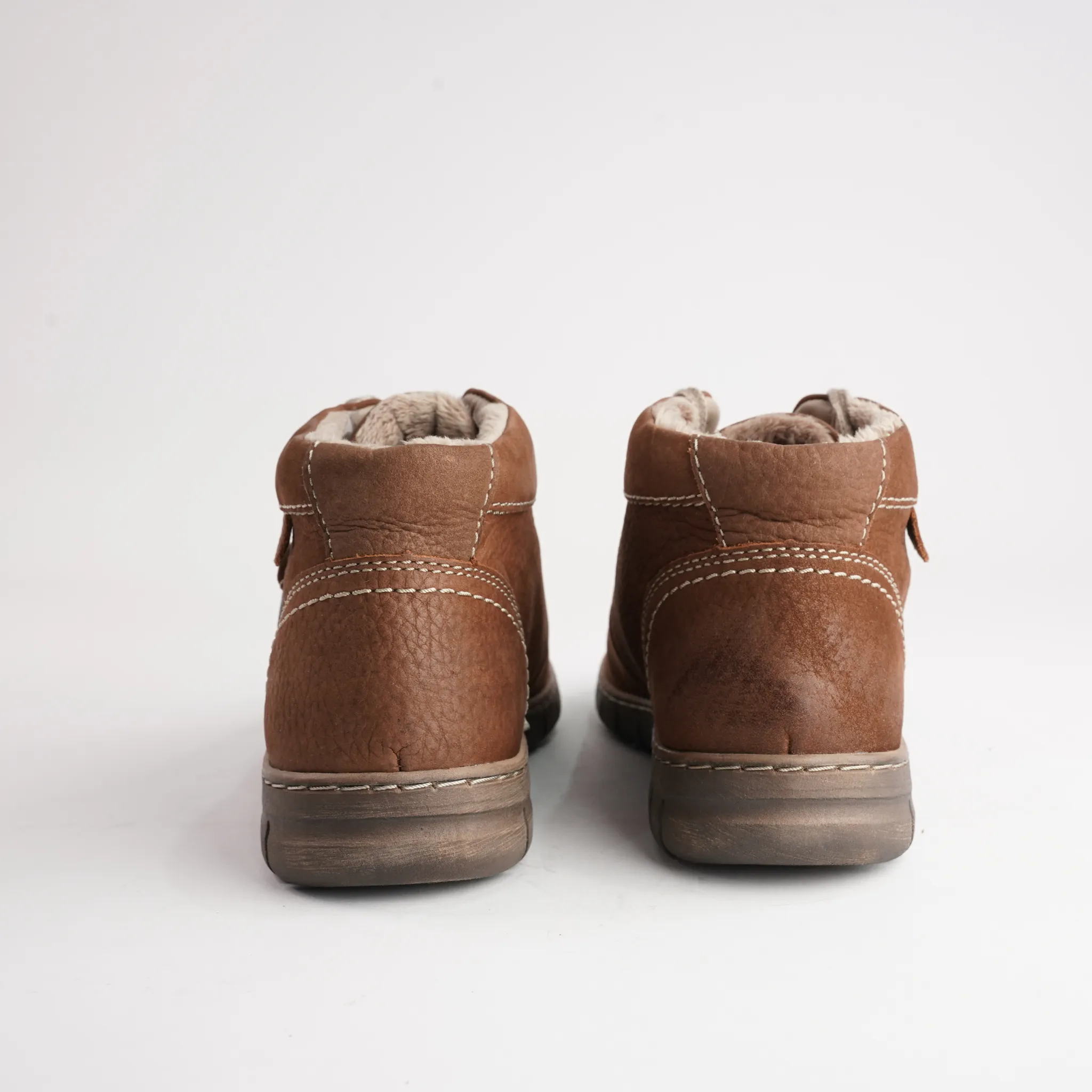 Steffi 53 Cognac Leather Ankle Boots