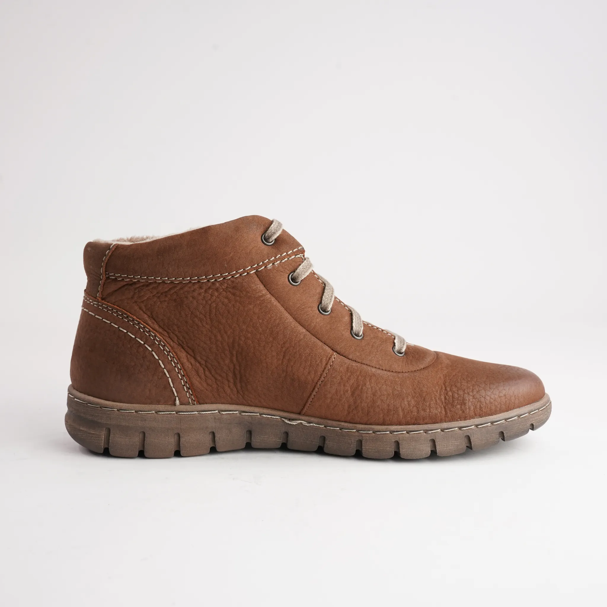Steffi 53 Cognac Leather Ankle Boots