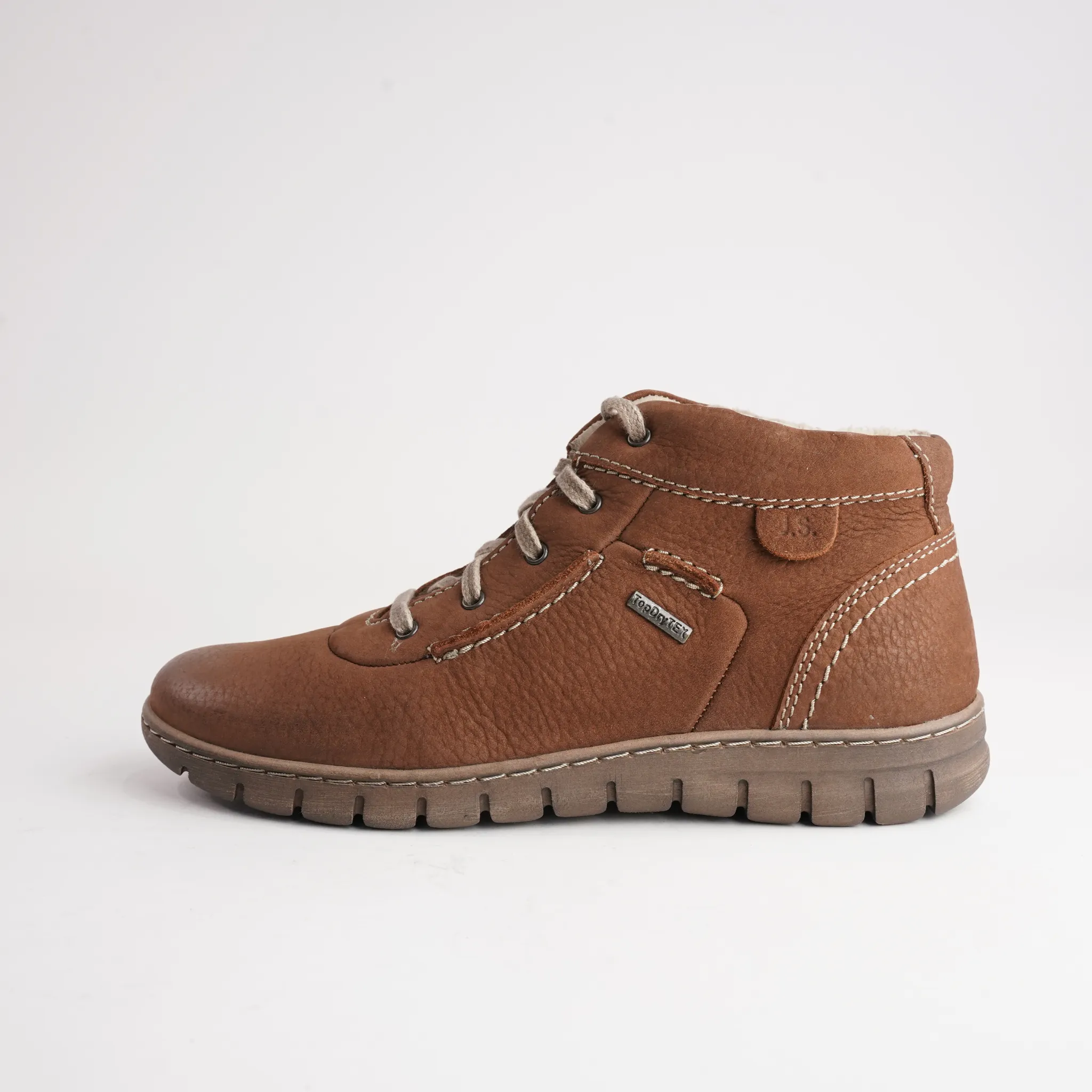 Steffi 53 Cognac Leather Ankle Boots
