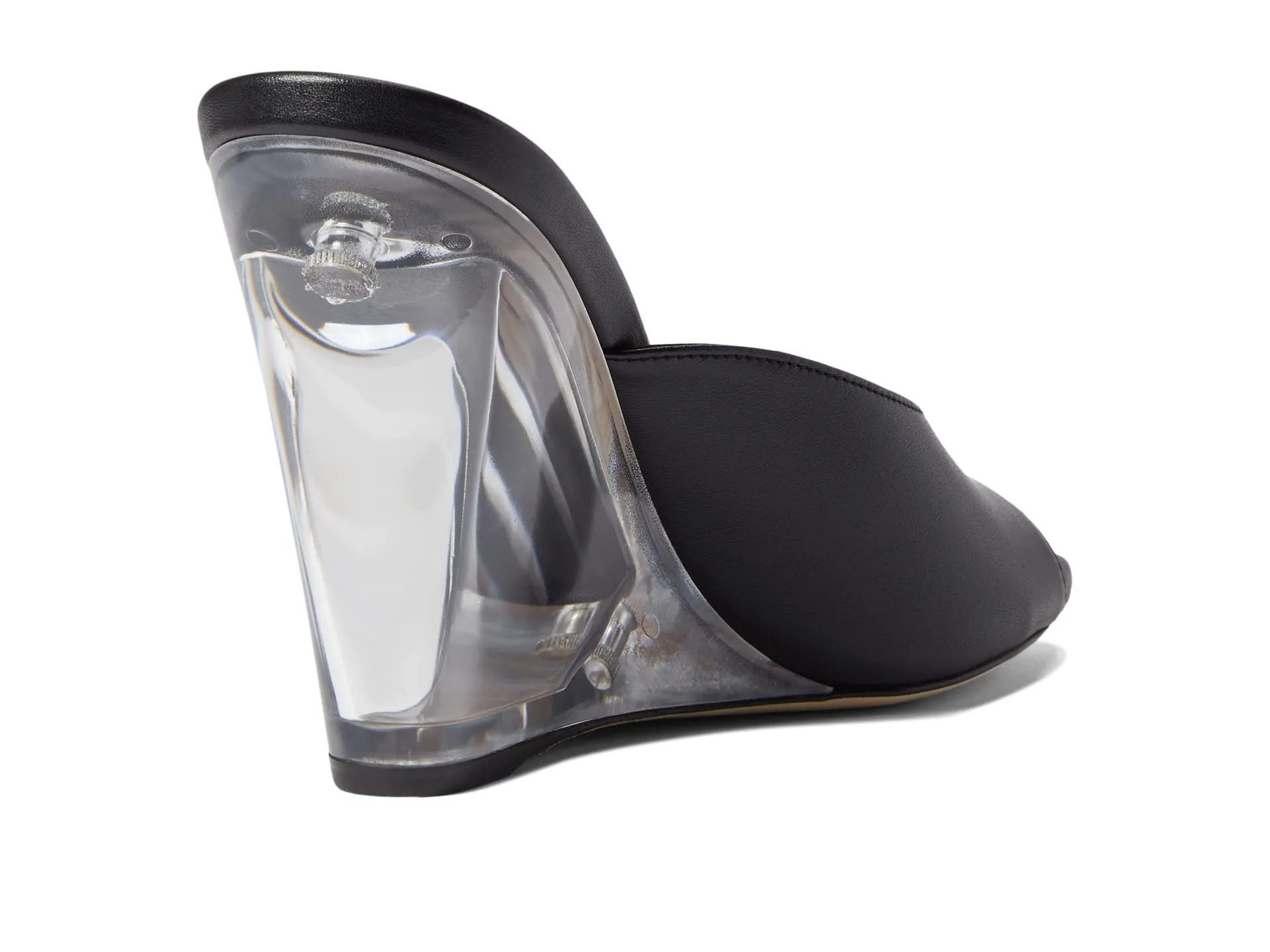 Stuart Weitzman Womens Tia 100 Lucite Wedge Black 9 B