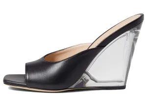 Stuart Weitzman Womens Tia 100 Lucite Wedge Black 9 B