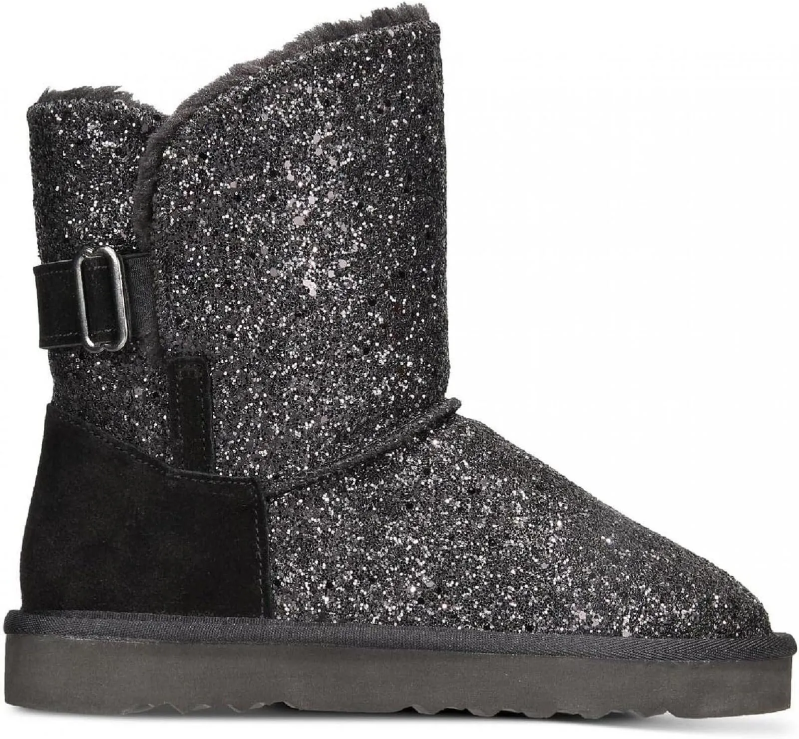 Style & Co. Womens Teenyy Suede Pull On Ankle Boots 10013442100 Black Glitter 5M