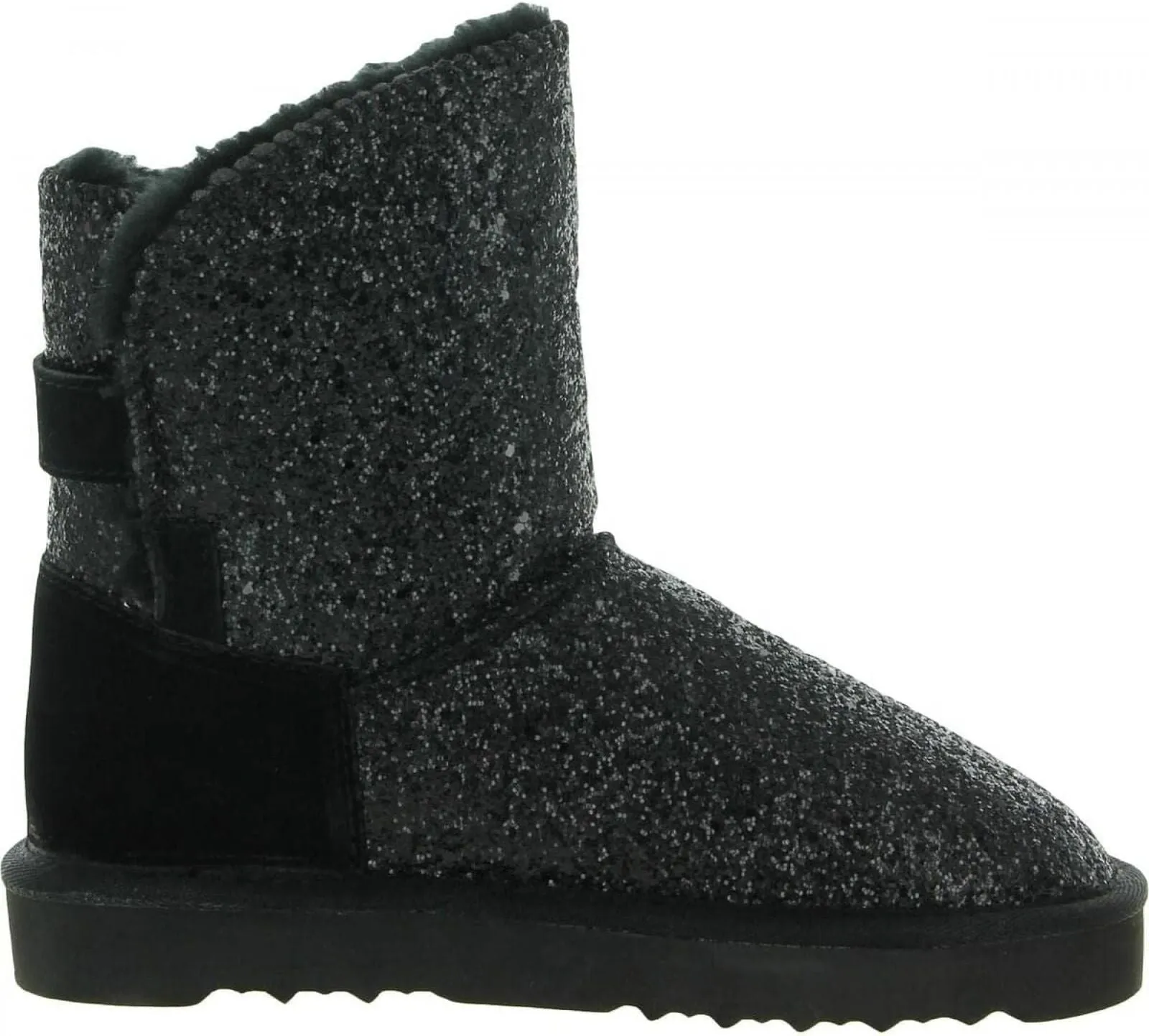 Style & Co. Womens Teenyy Suede Pull On Ankle Boots 10013442100 Black Glitter 5M