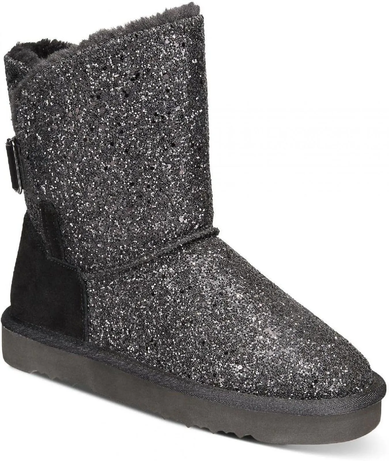 Style & Co. Womens Teenyy Suede Pull On Ankle Boots 10013442100 Black Glitter 5M