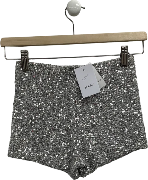 subdued Metallic Sequin Hotpants Shorts UK S