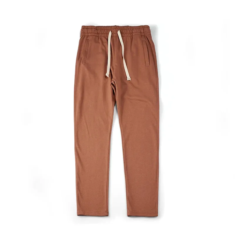 Sweatpants Men Brown Jogger Sport Straight Leg Long Casual Pants - Streetwear Loose Oversized Trousers