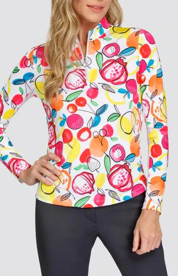 Tail Activewear  BRIGITTA  Zip V-Mock - Mango Tango -