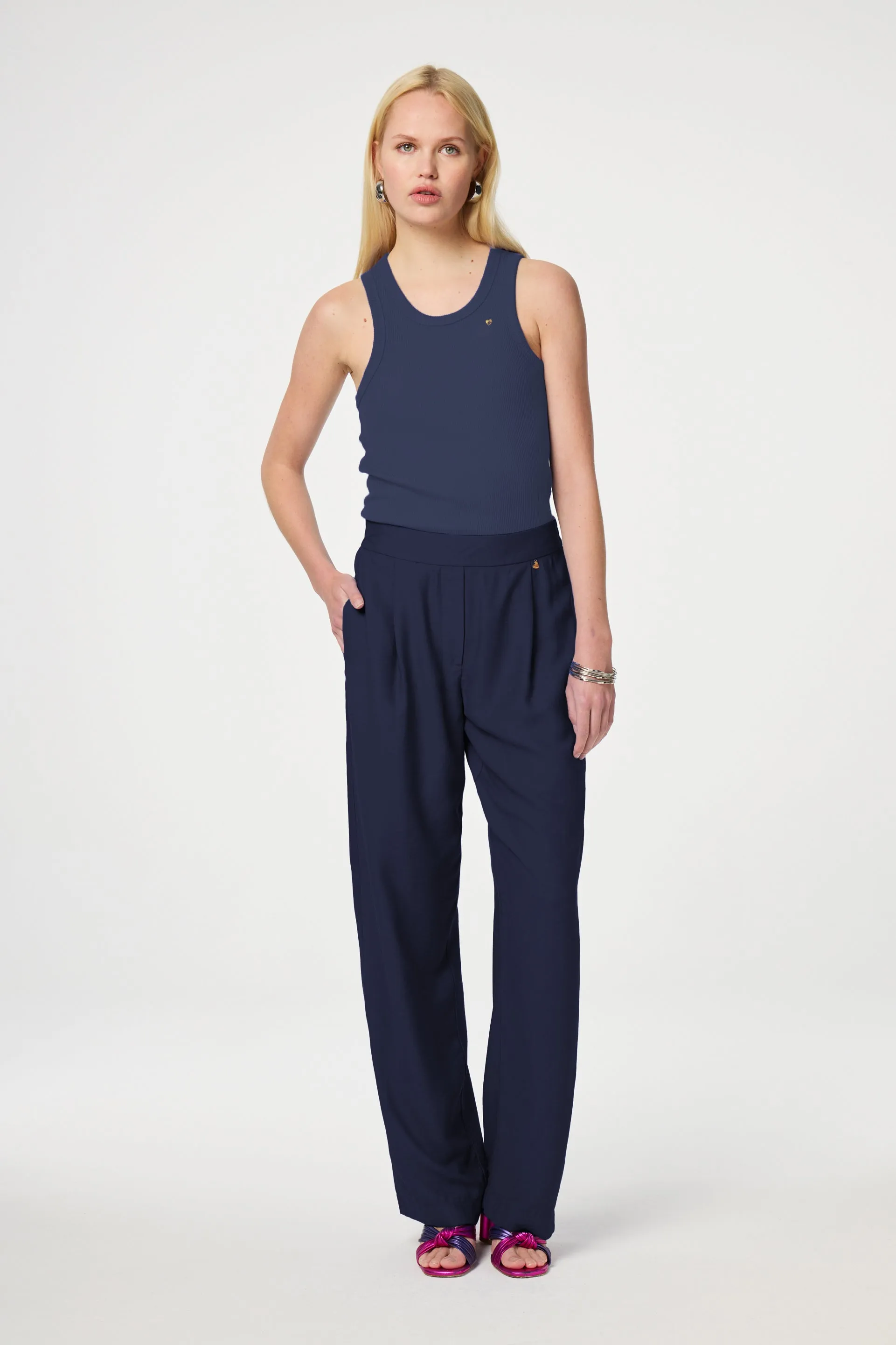 Tanja Jersey Tank | After Midnight Blue