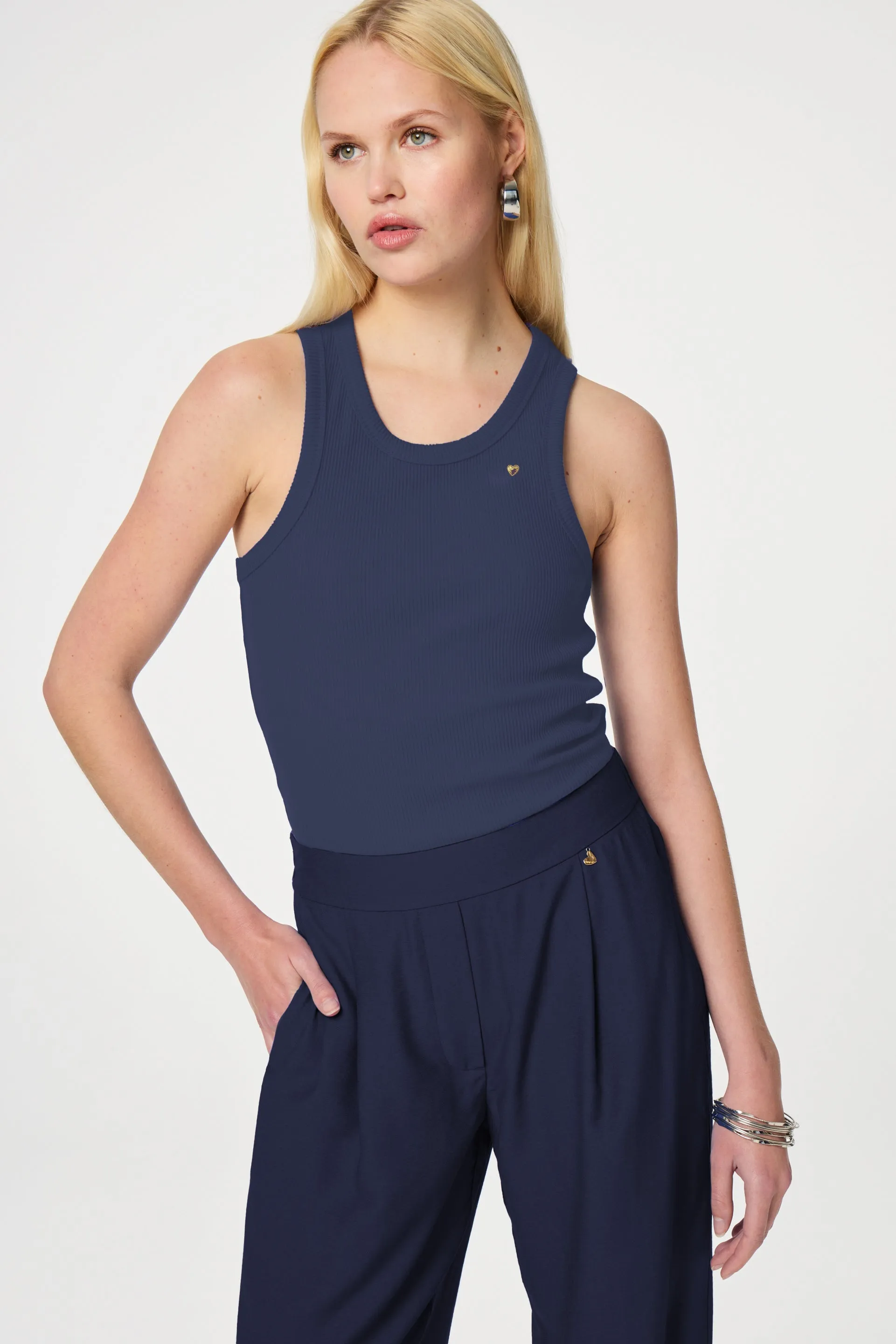 Tanja Jersey Tank | After Midnight Blue