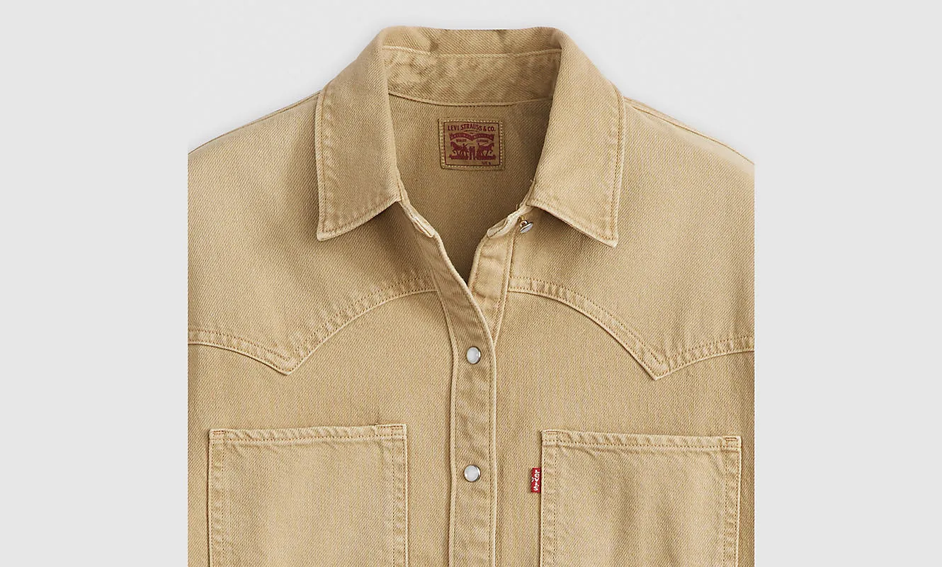 Teodora western shirt - Dusty Travertine Top