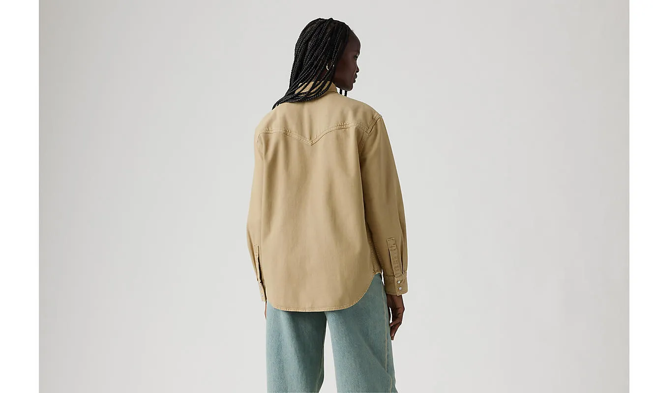 Teodora western shirt - Dusty Travertine Top