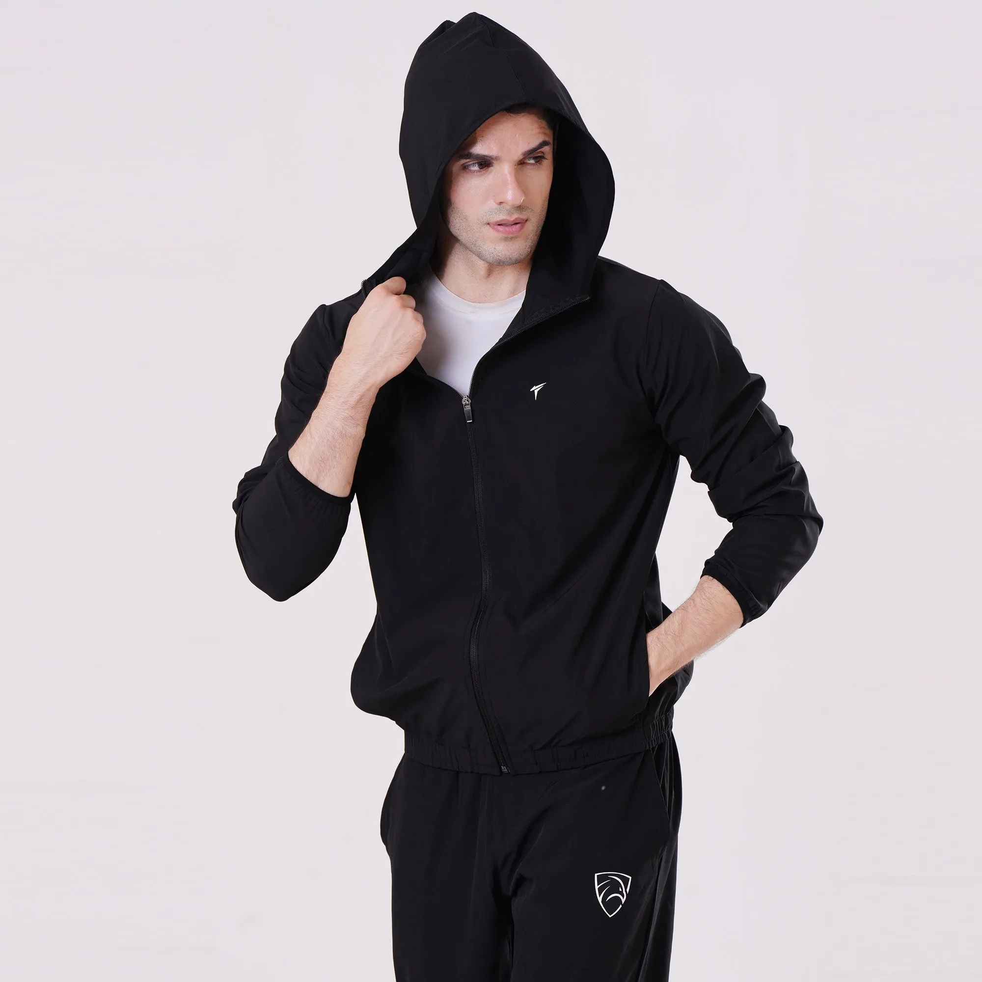 Tf-Essential Black Running Hoodie Jacket