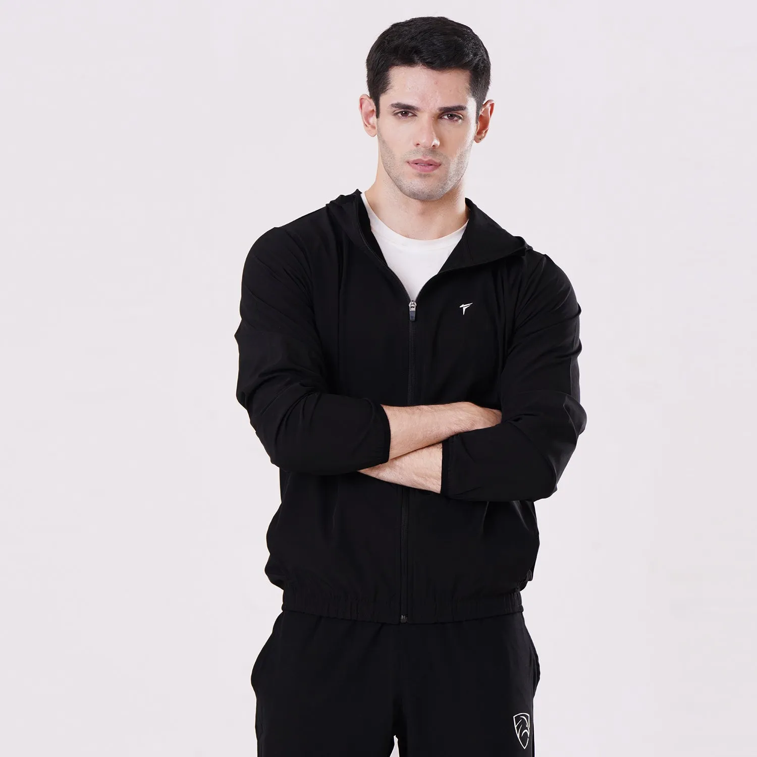 Tf-Essential Black Running Hoodie Jacket