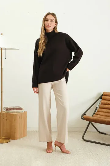 The Everlee Mock Neck Front Seam Pullover