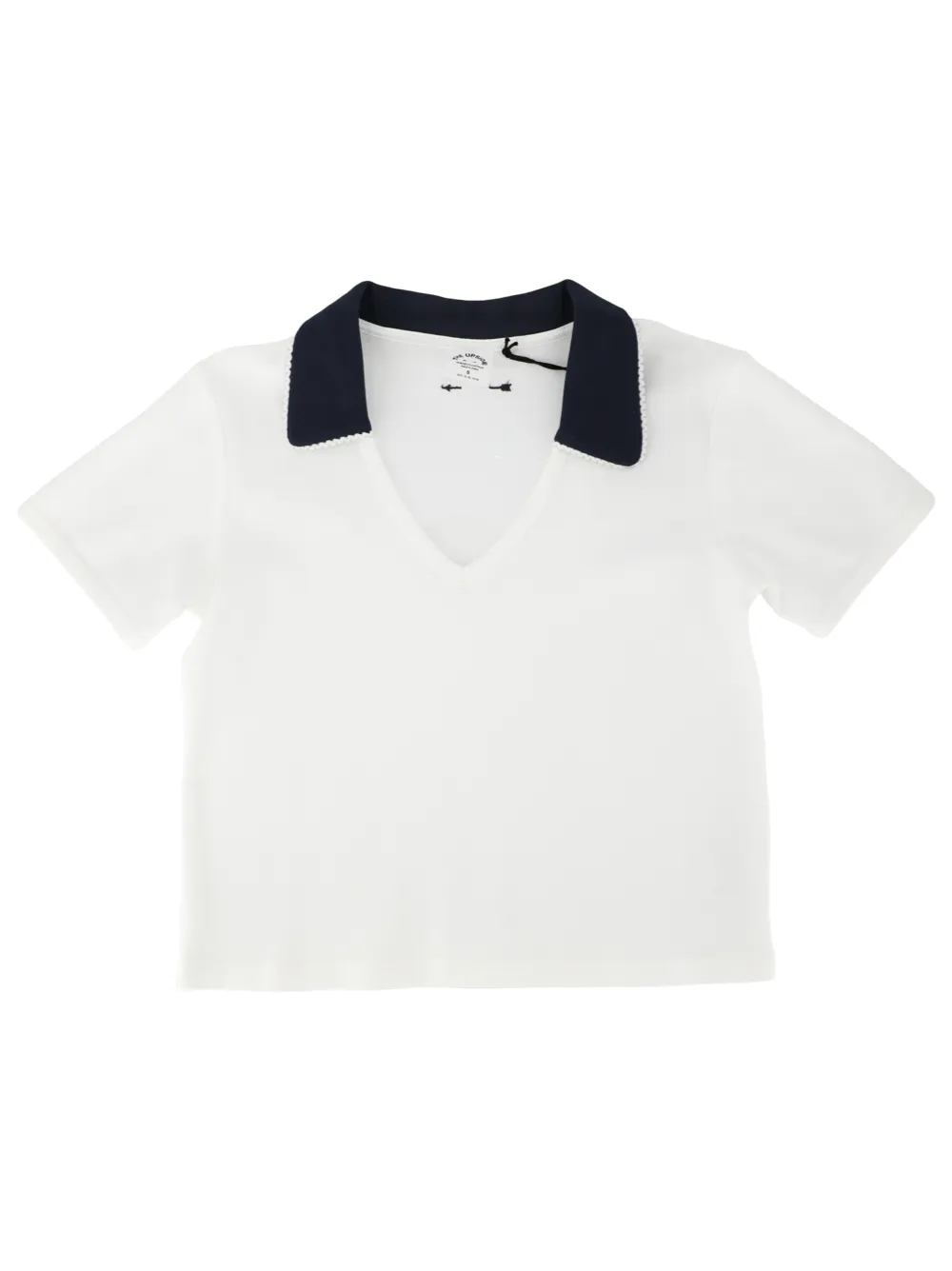 The Upside Jacobs V-Neck Collared Polo in White