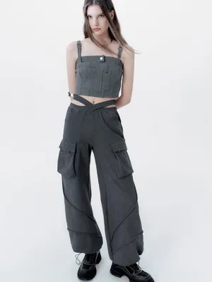 Three-dimensional Pocket Vest & Casual Pants