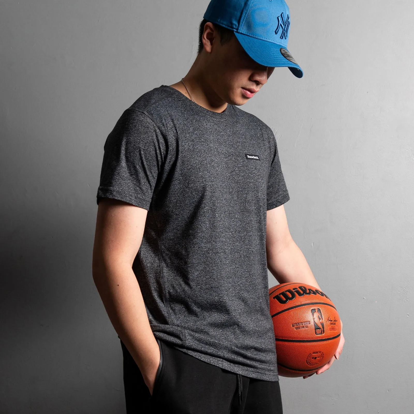 Throwback Icon Elite Shooter T-Shirt - Charcoal Marle
