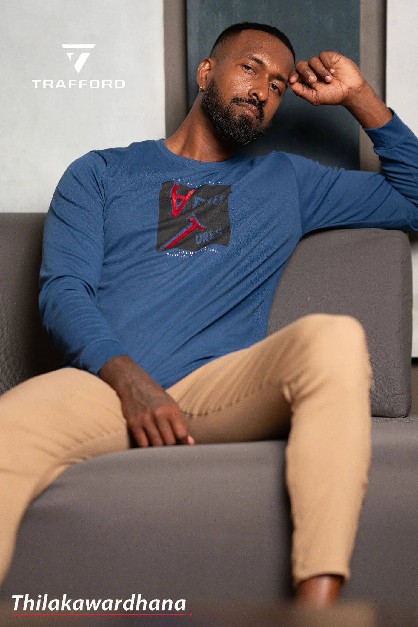 Trafford Crew Neck Long Sleeve T Shirt