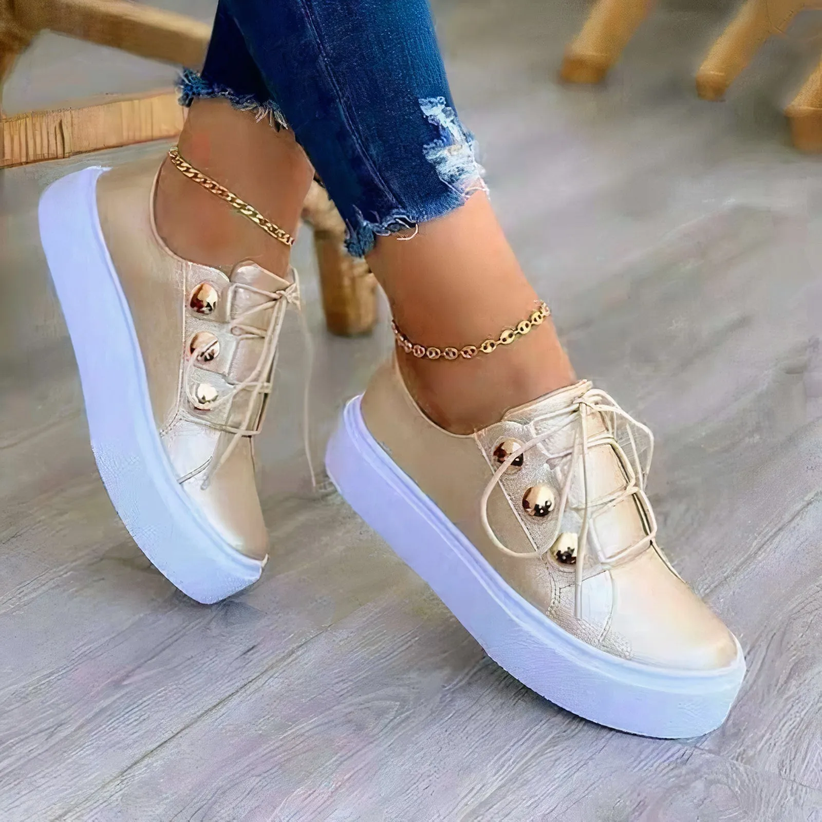 Trendy platform sneakers