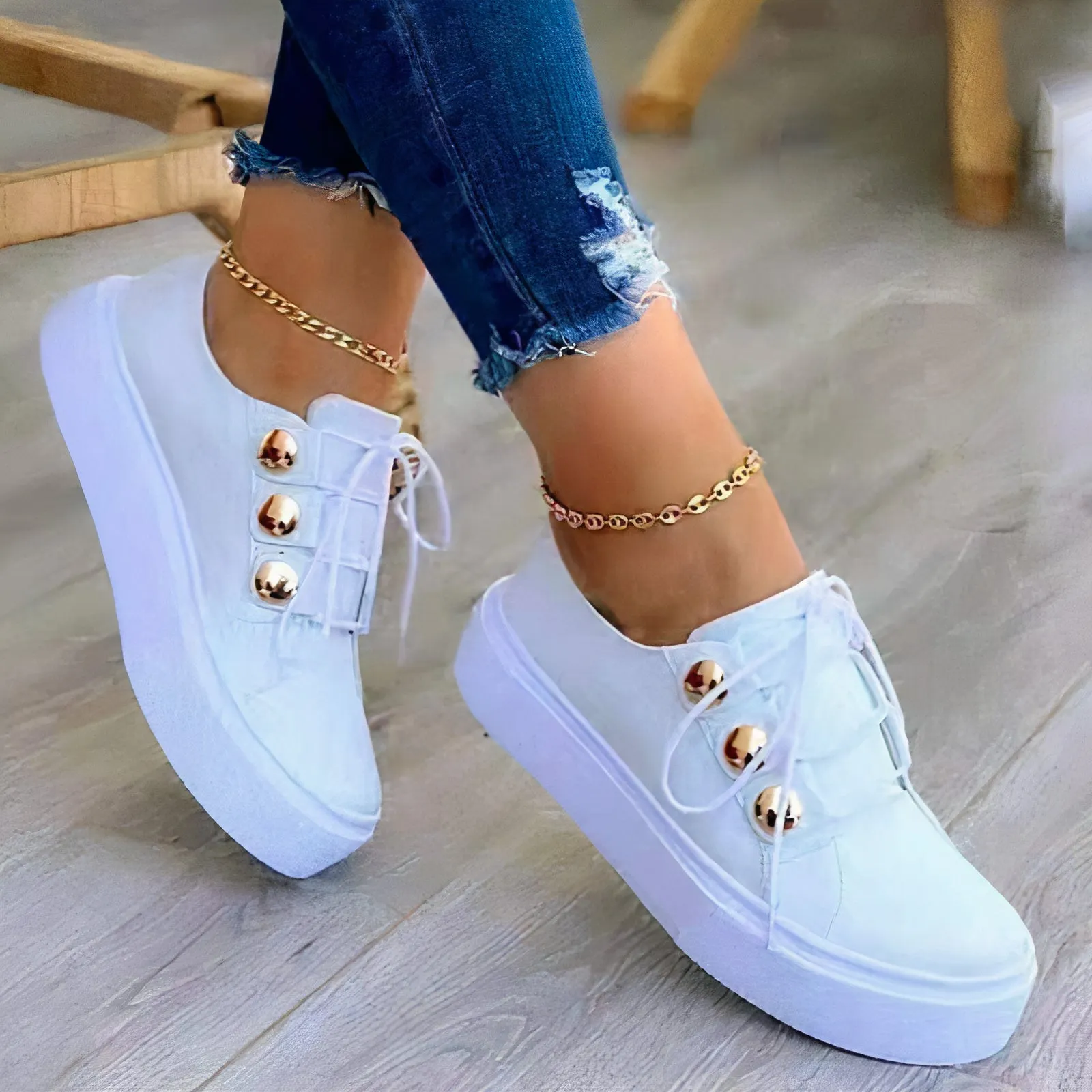 Trendy platform sneakers