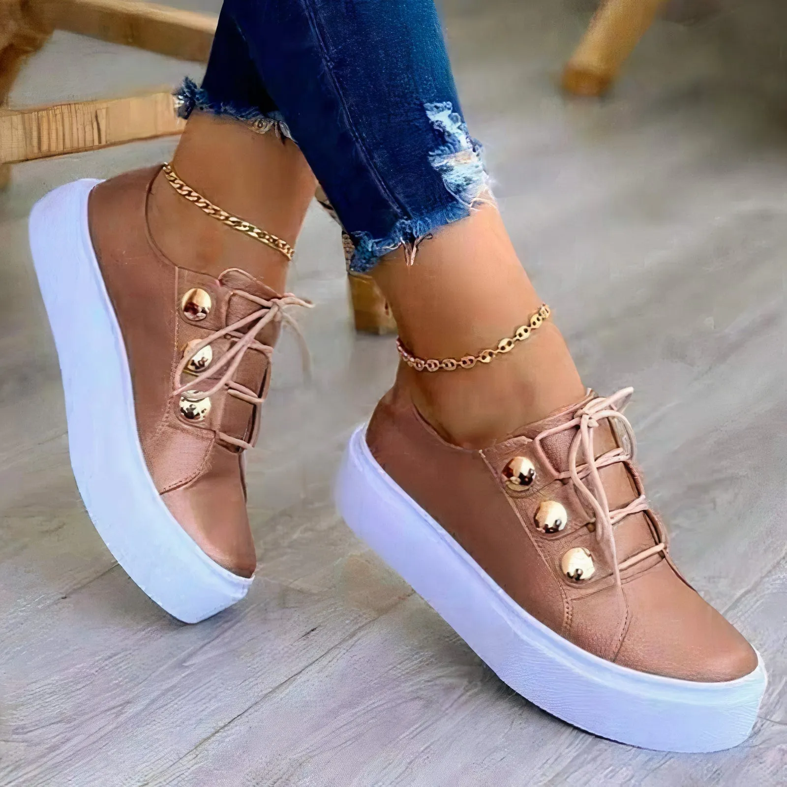 Trendy platform sneakers
