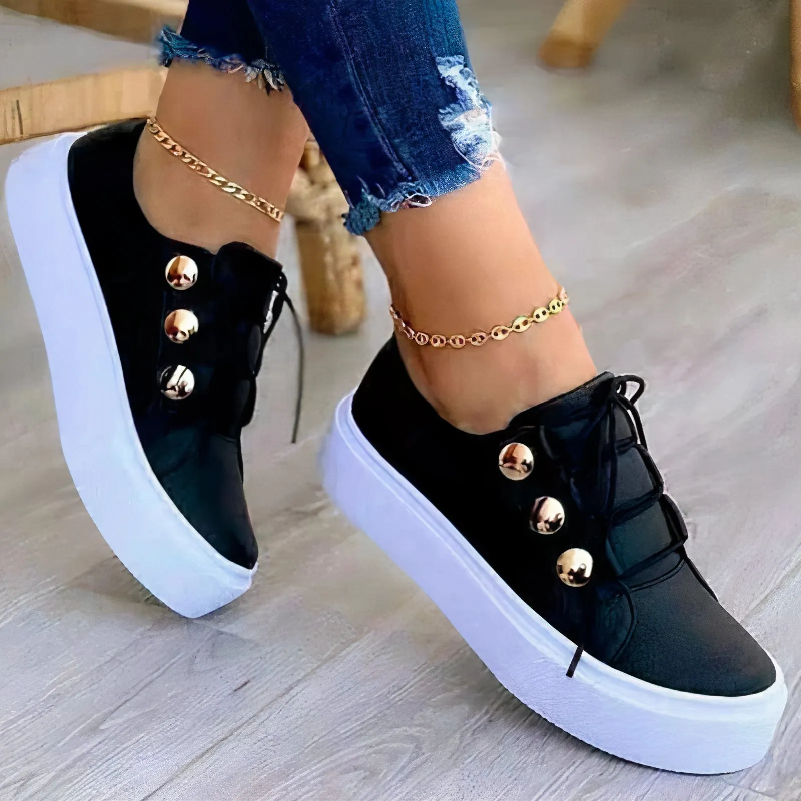 Trendy platform sneakers