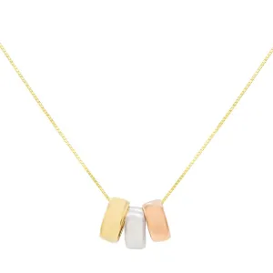 Trio Ring Necklace 14K