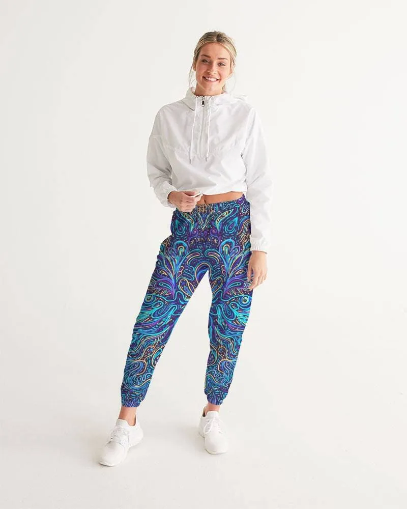 Trippy Psychedelic Blue Turquoise Women's Track Pants