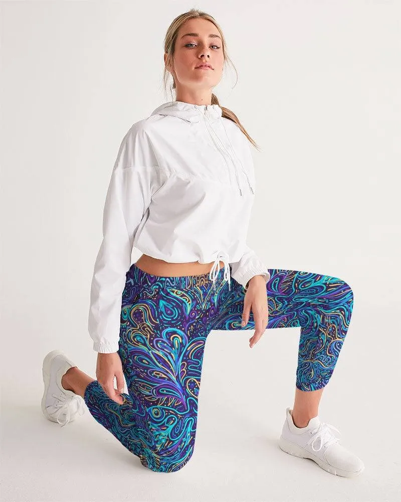 Trippy Psychedelic Blue Turquoise Women's Track Pants