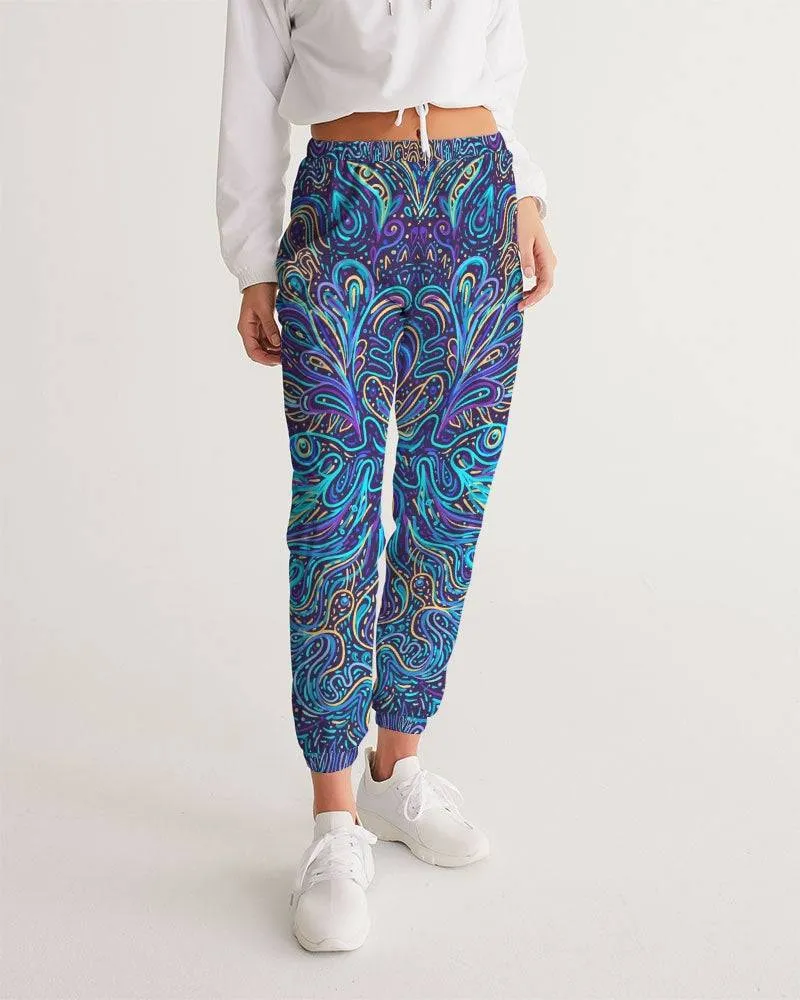 Trippy Psychedelic Blue Turquoise Women's Track Pants