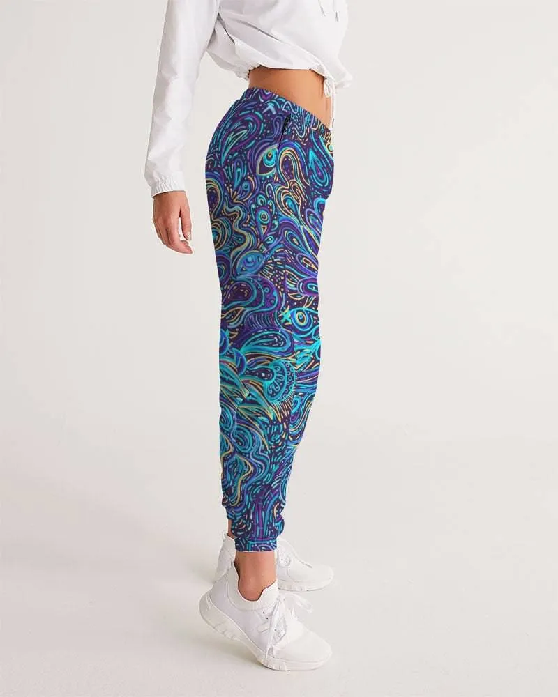 Trippy Psychedelic Blue Turquoise Women's Track Pants