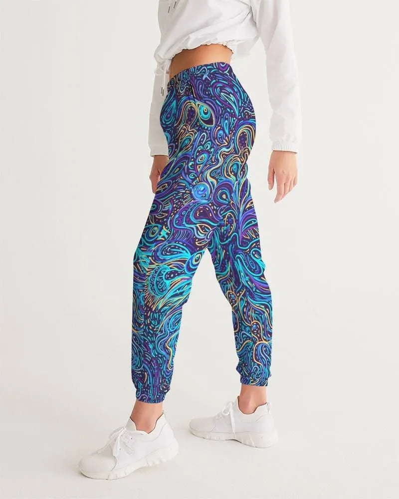 Trippy Psychedelic Blue Turquoise Women's Track Pants