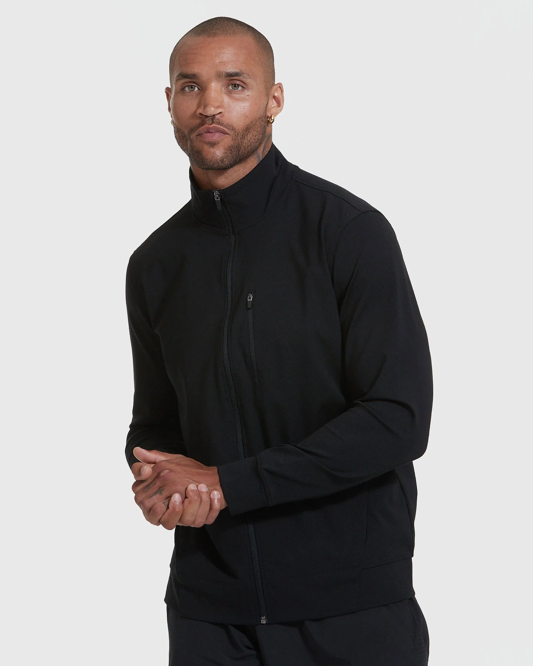 True Classic Full Zip Active Jacket in Black