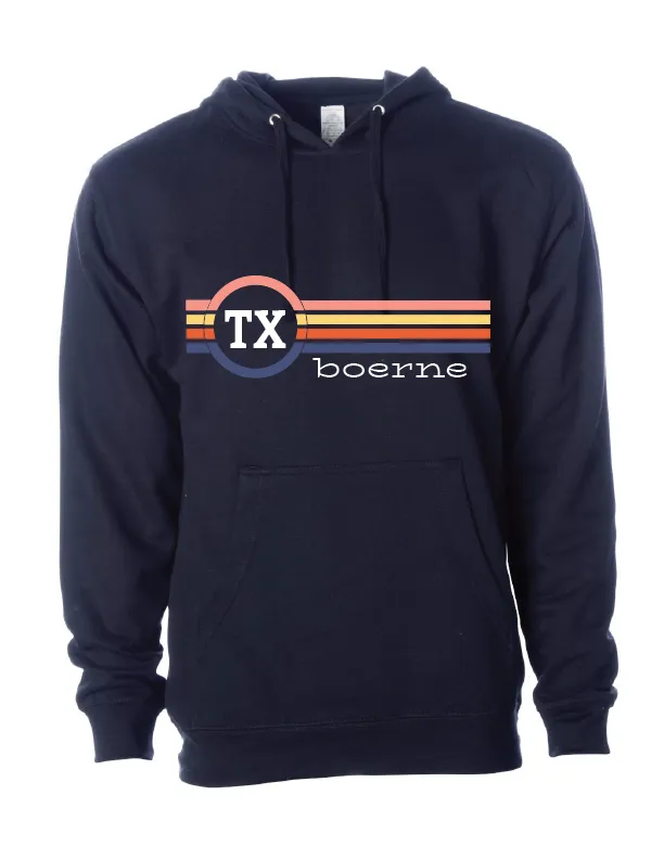 Two Letter Striped - Customized - Unisex Hooded Pullover: Light Yellow / X-Large