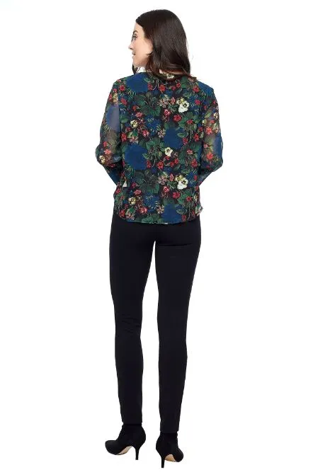 Tyler Madison Charlize Floral Bell-Sleeve Top
