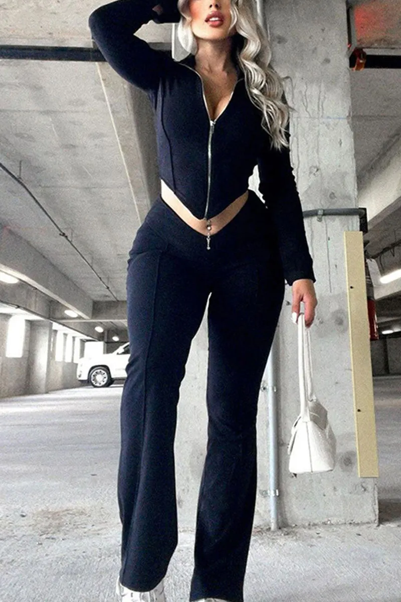 UH0429 Crop Shirt and Pants Set