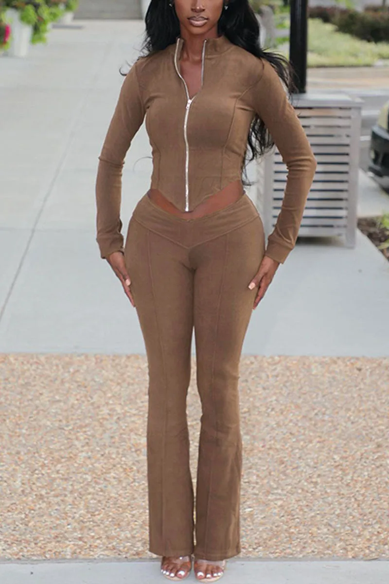 UH0429 Crop Shirt and Pants Set