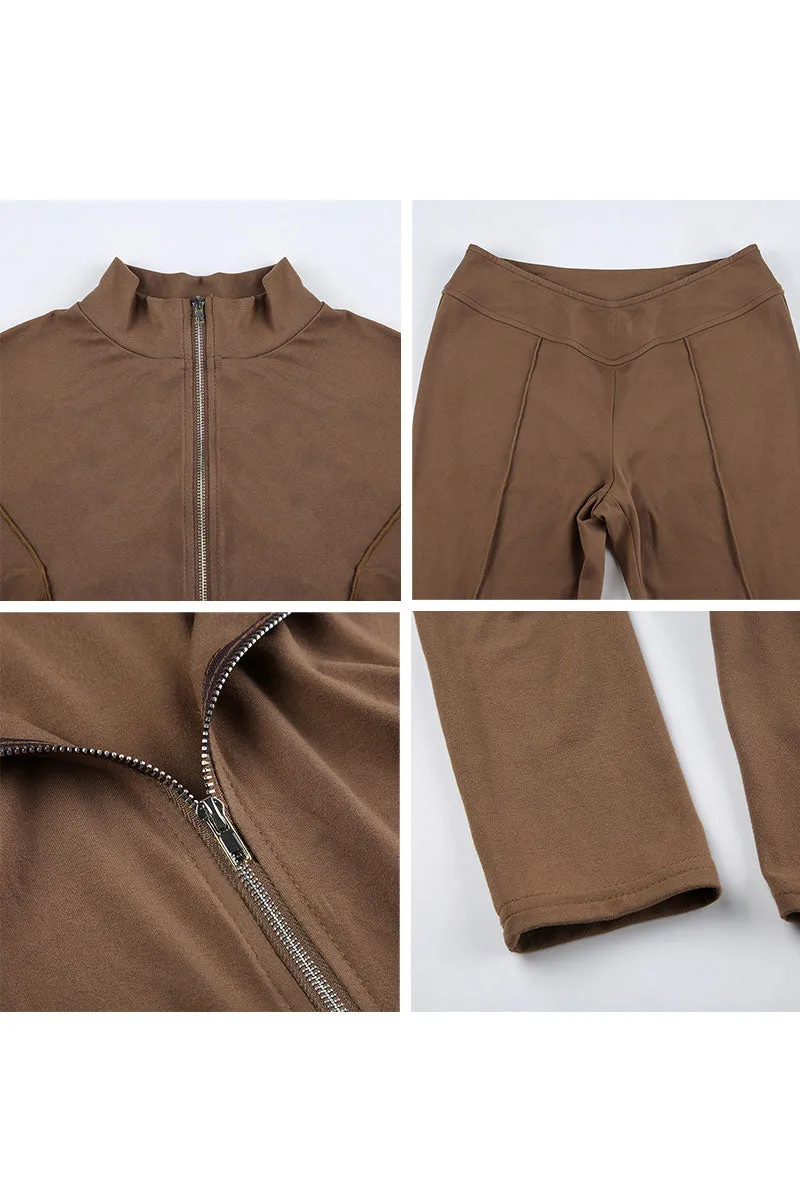 UH0429 Crop Shirt and Pants Set