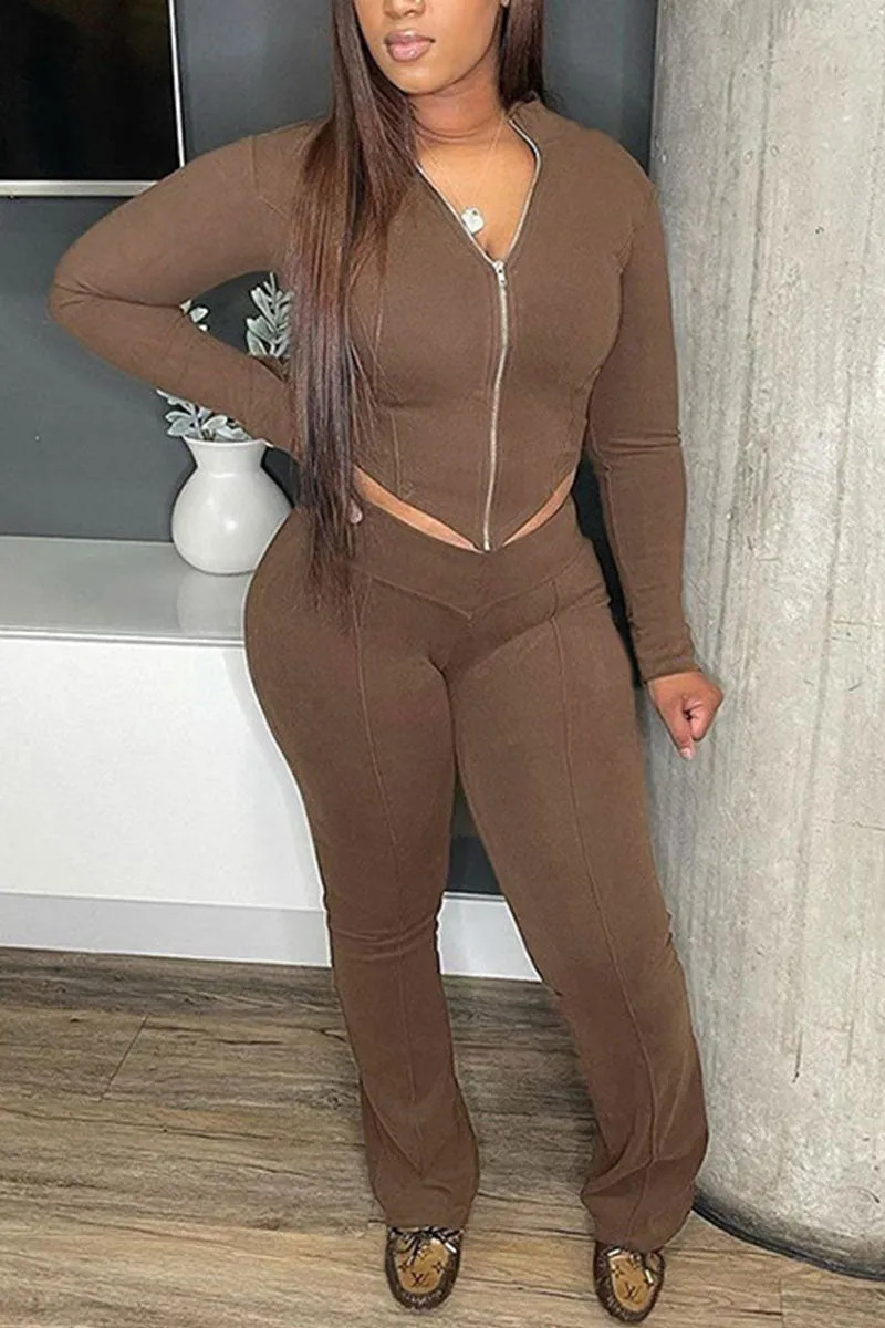 UH0429 Crop Shirt and Pants Set