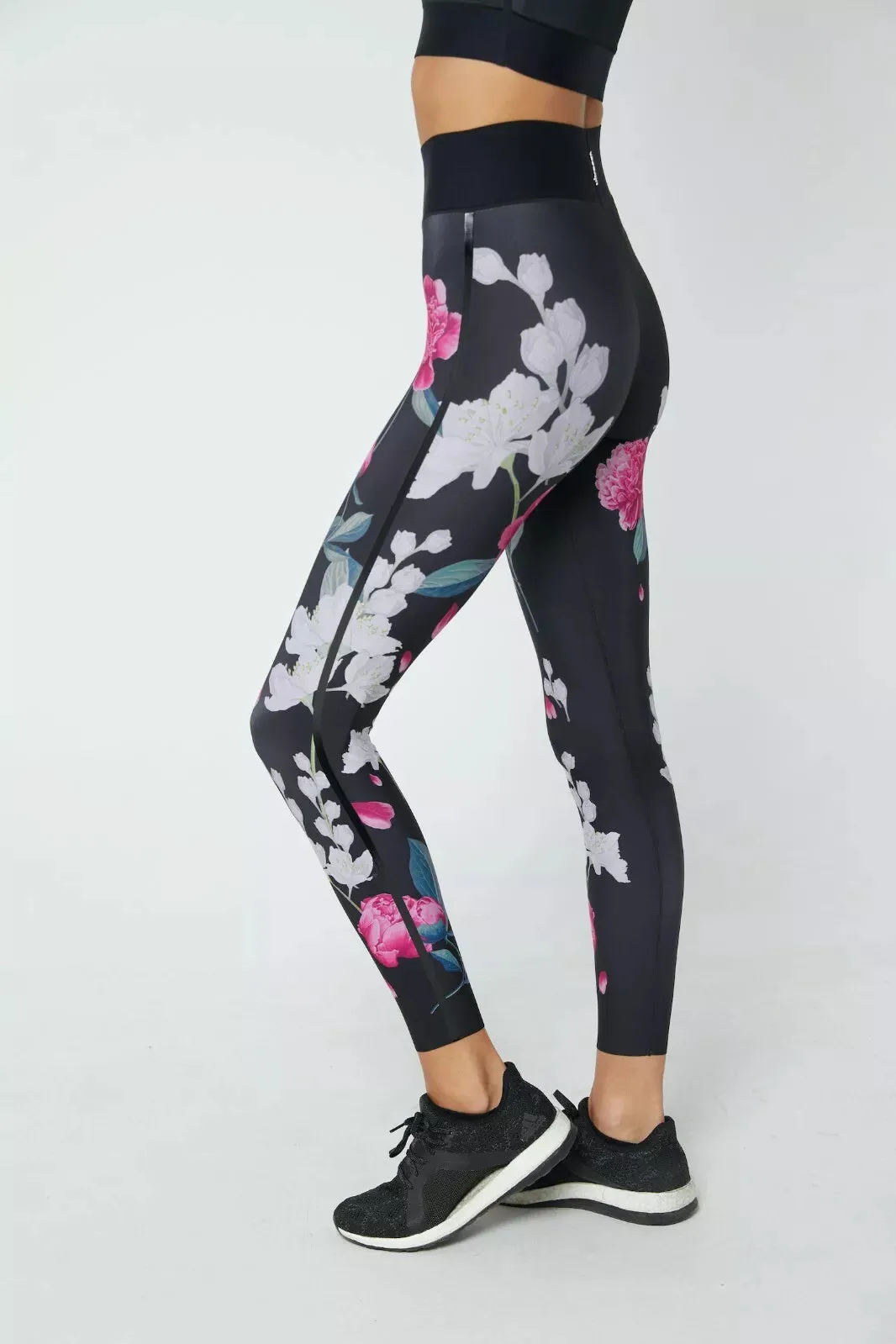 Ultracor Ultra Flower Bomb Activewear Waist High Leggings Black Legging Pants NEW