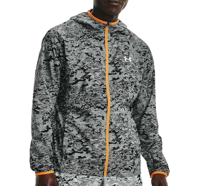 Under Armour "Out Run The Storm" Running Jacket - Reflective Grey/Orange