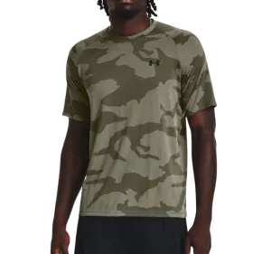 Under Armour Tech Velocity Jacquard Camo T-Shirt - Marine Green