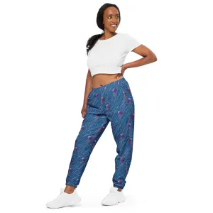Unisex Track Pants - Blue and Violet Jellyfishes