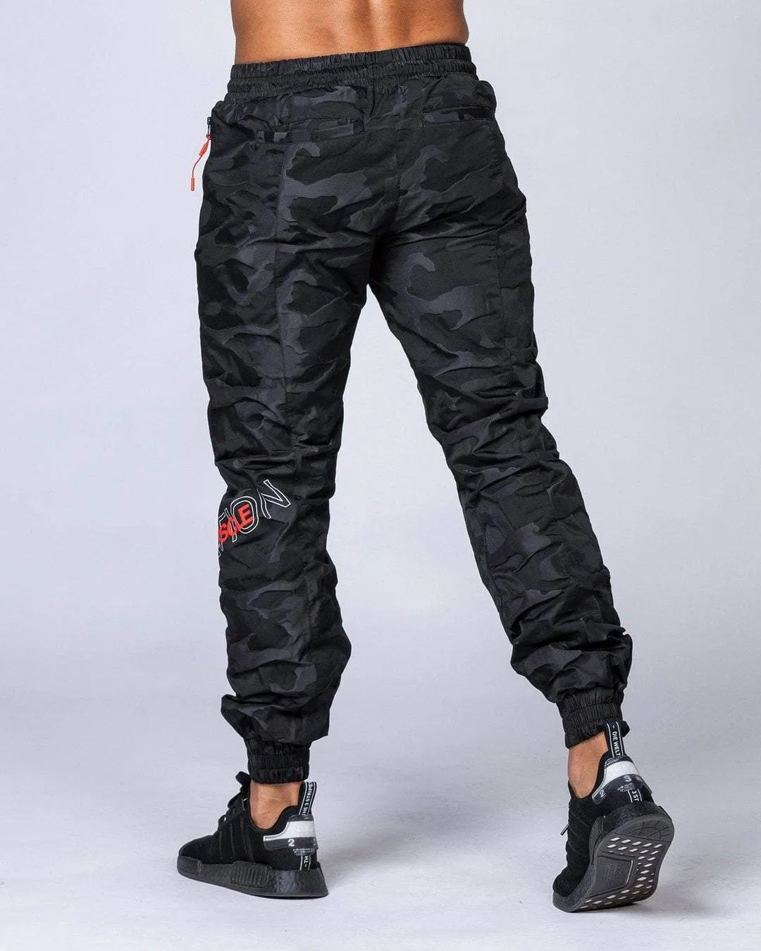 Unisex Tracksuit Pants - Black Camo