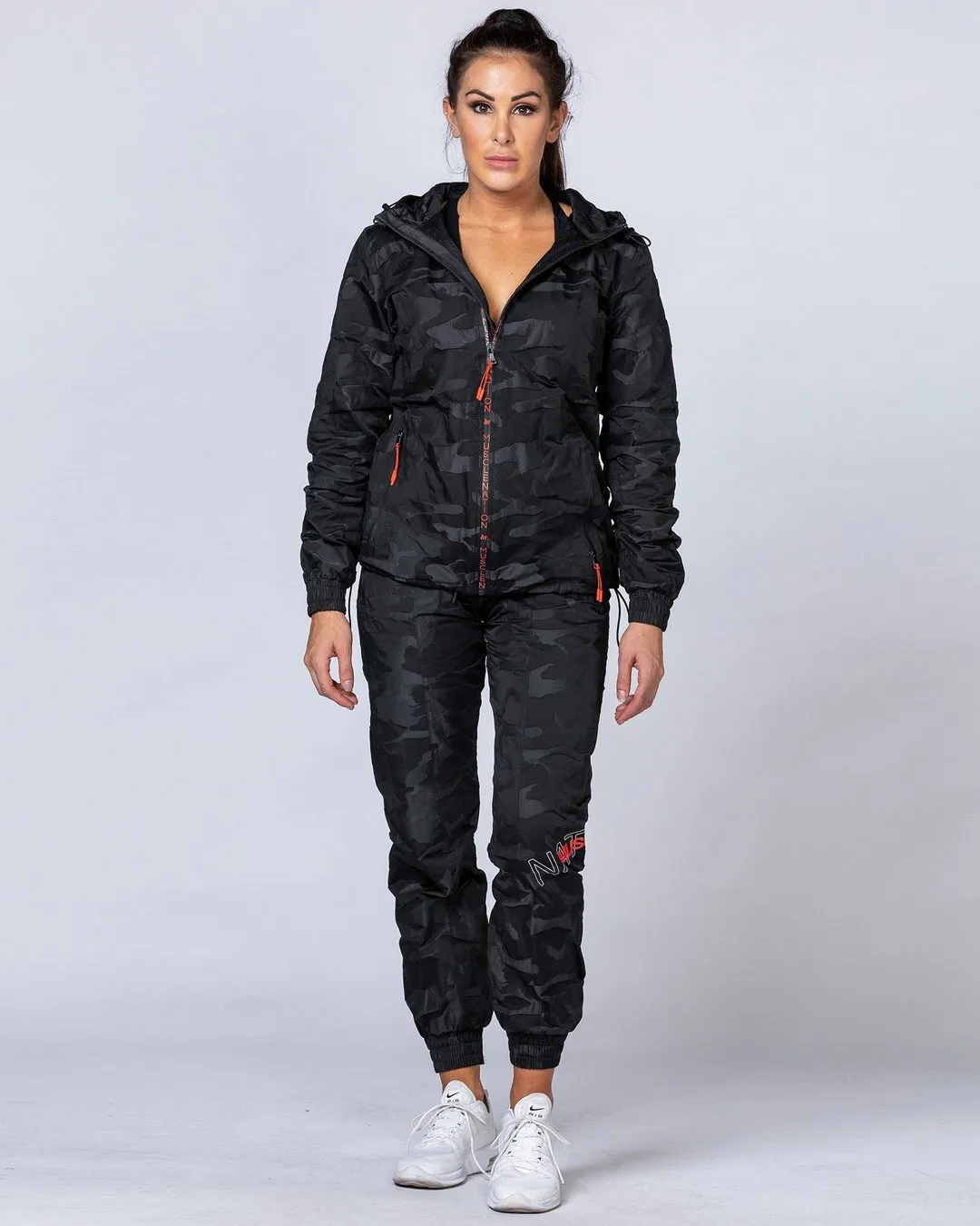 Unisex Tracksuit Pants - Black Camo