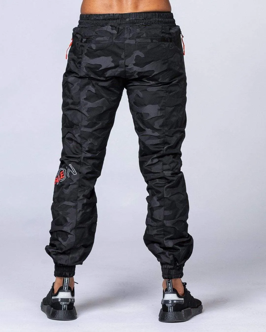 Unisex Tracksuit Pants - Black Camo