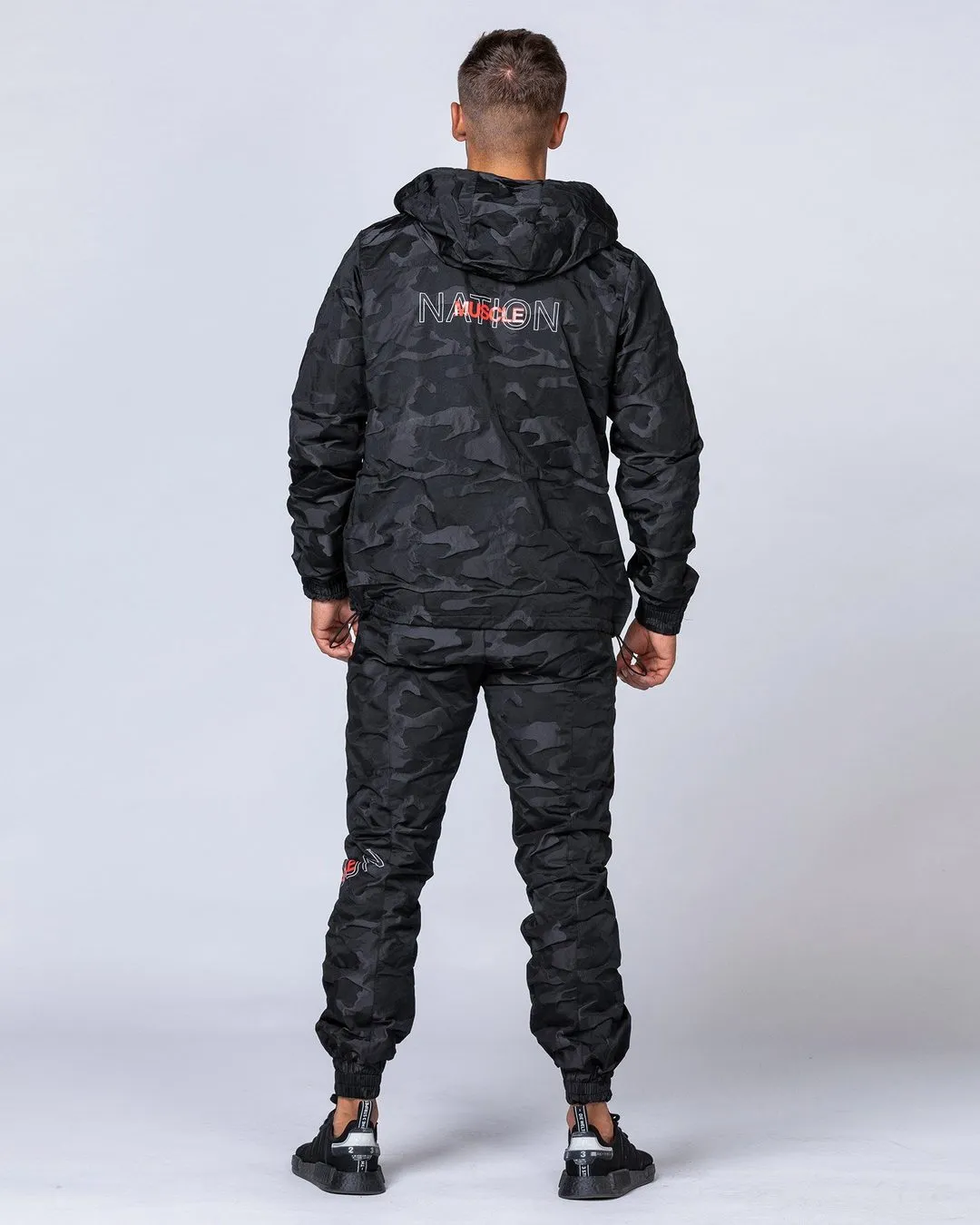 Unisex Tracksuit Pants - Black Camo