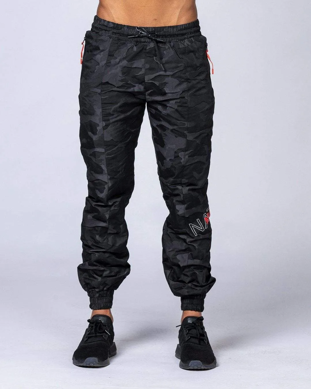 Unisex Tracksuit Pants - Black Camo