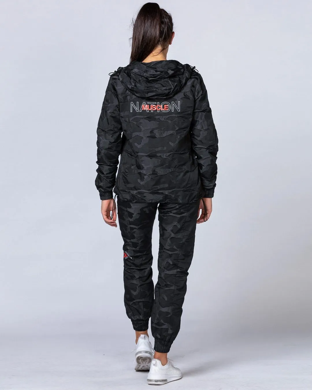 Unisex Tracksuit Pants - Black Camo