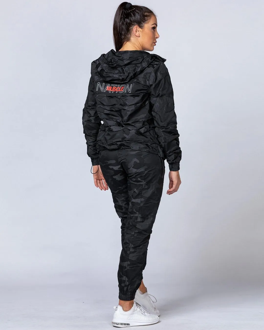 Unisex Tracksuit Pants - Black Camo